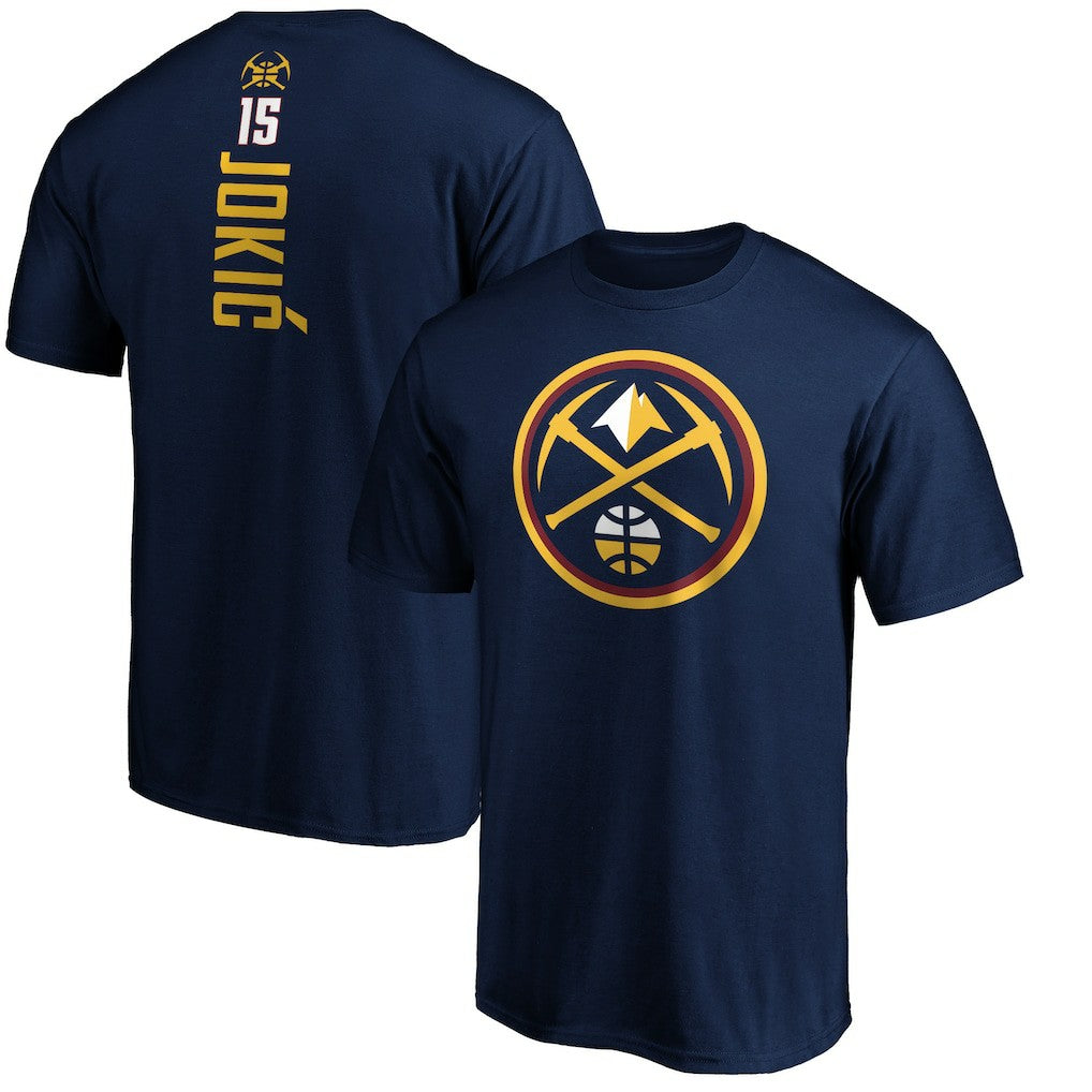 Nikola Jokic Denver Nuggets Playmaker Name & Number T-Shirt Navy