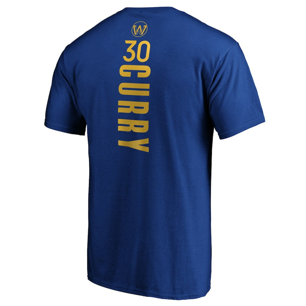 Stephen Curry Golden State Warriors Playmaker Name & Number Team T-Shirt Royal
