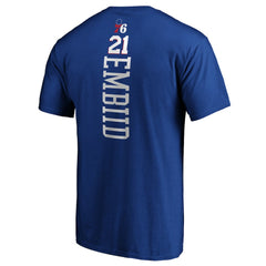 Joel Embiid Philadelphia 76ers Team Playmaker Name & Number T-Shirt Royal