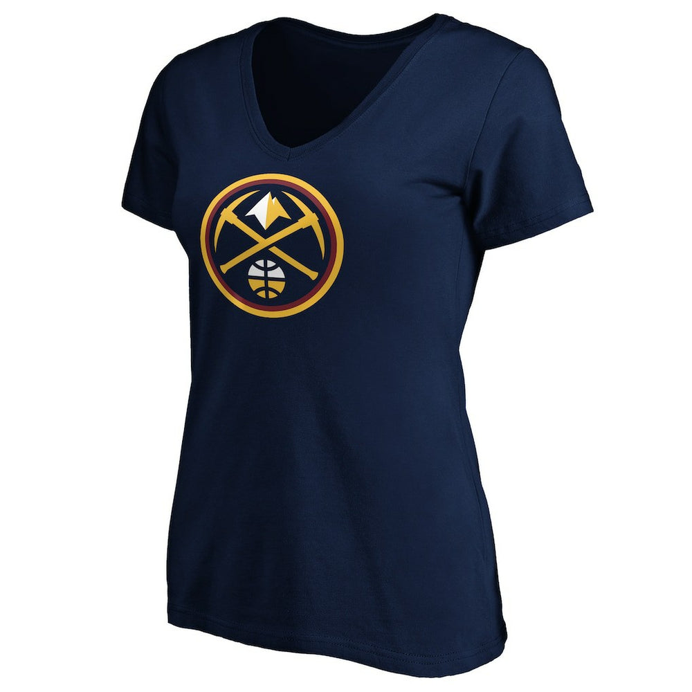 Nikola Jokic Denver Nuggets Women's Playmaker Name & Number V-Neck T-Shirt Navy