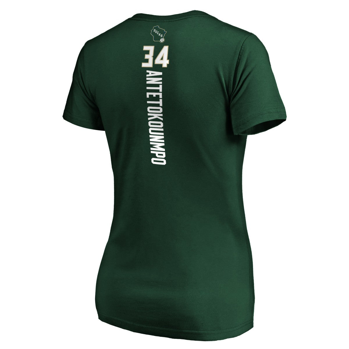 Giannis Antetokounmpo Milwaukee Bucks Women's Playmaker Name & Number V-Neck T-Shirt Green