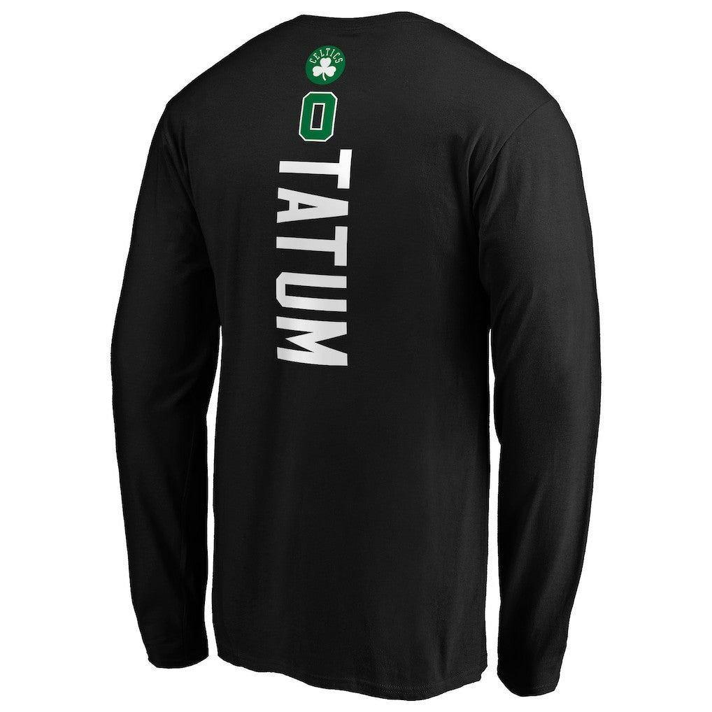 Jayson Tatum Boston Celtics Playmaker Name & Number Long Sleeve T-Shirt Black