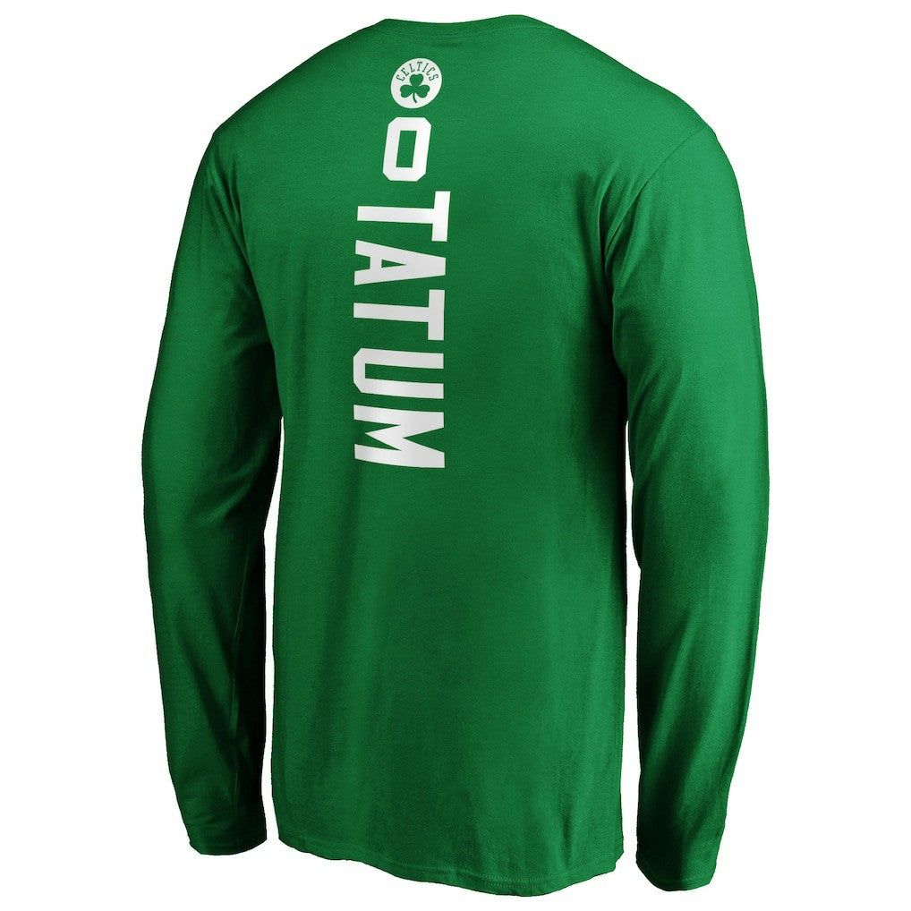 Jayson Tatum Boston Celtics Playmaker Name & Number Long Sleeve T-Shirt Kelly Green