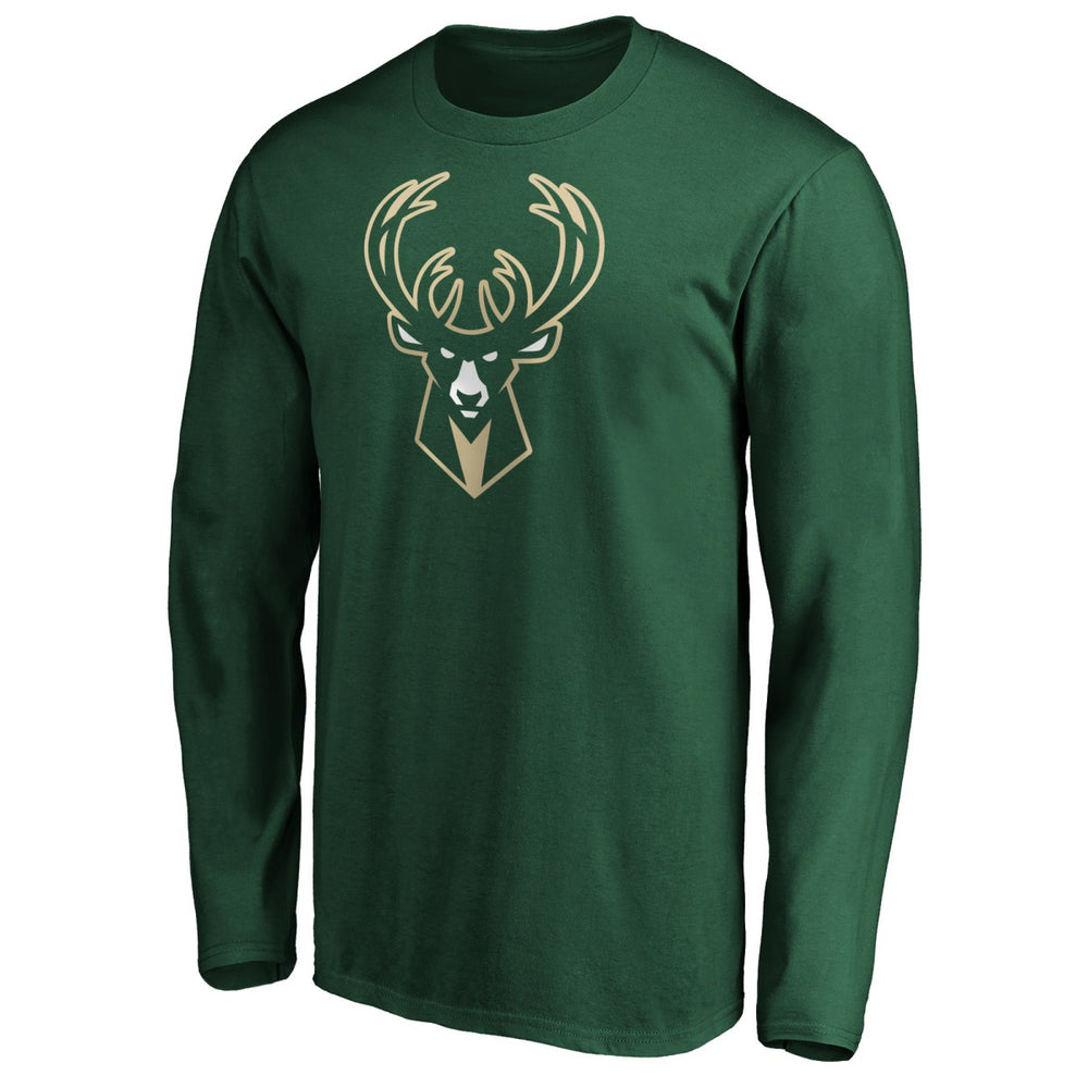 Giannis Antetokounmpo Milwaukee Bucks Playmaker Name & Number Long Sleeve T-Shirt Hunter Green