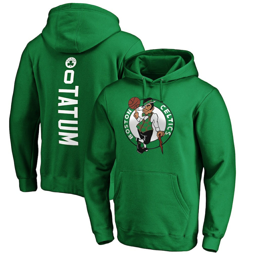 Jayson Tatum Boston Celtics Playmaker Name & Number Pullover Hoodie Kelly Green