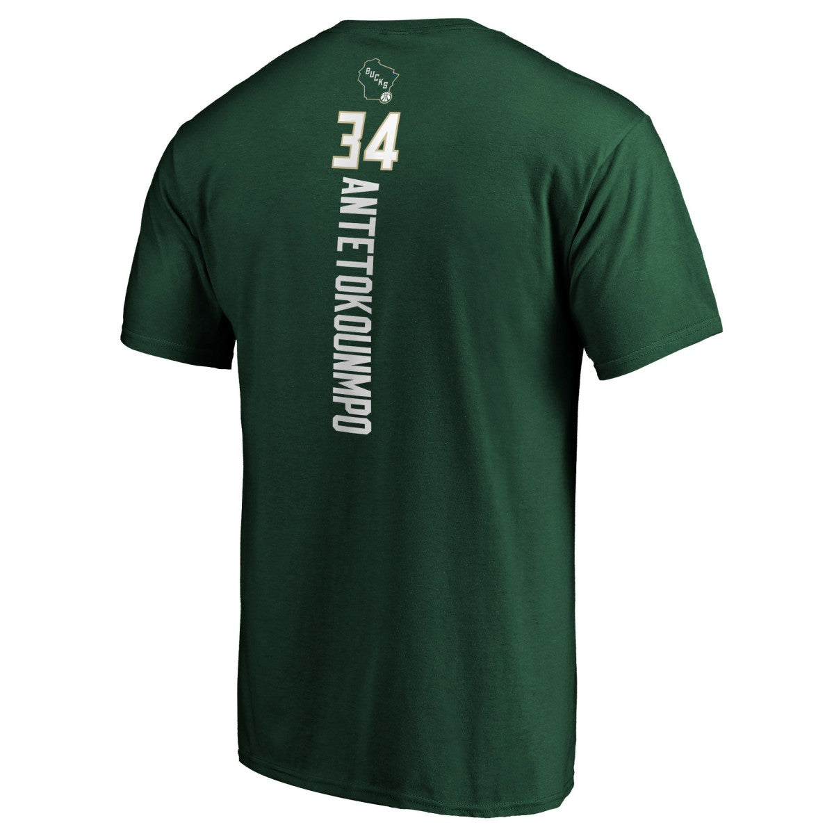 Fanatics Giannis Antetokounmpo Milwaukee Bucks Playmaker Name & Number T-Shirt Hunter Green
