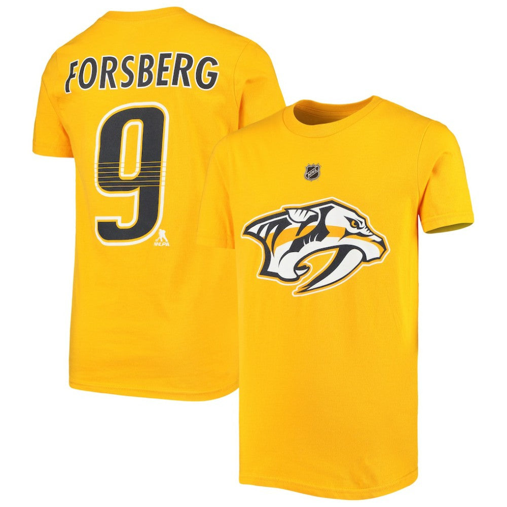 Filip Forsberg Nashville Predators Youth Player Name & Number T-Shirt - Gold | NHL sale