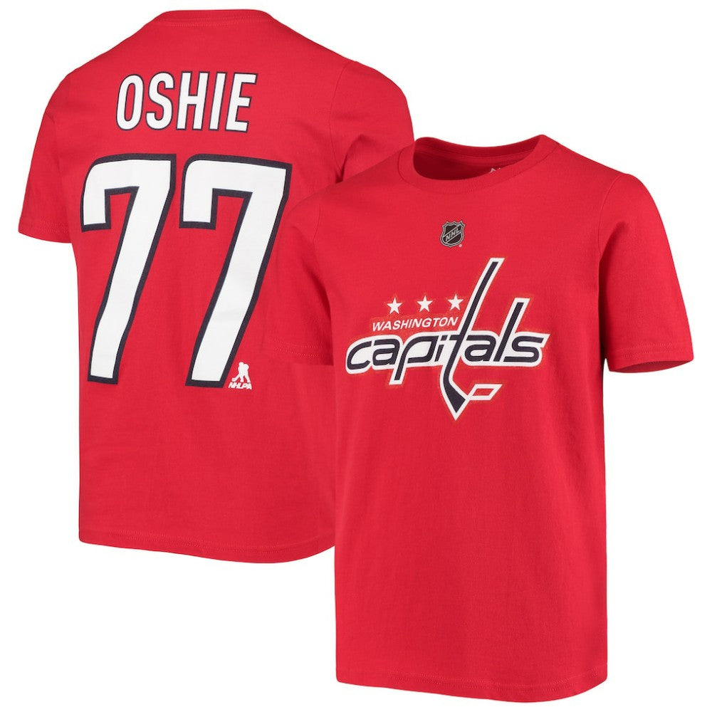 TJ Oshie Washington Capitals Youth Player Name & Number T-Shirt - Red | NHL Clearance