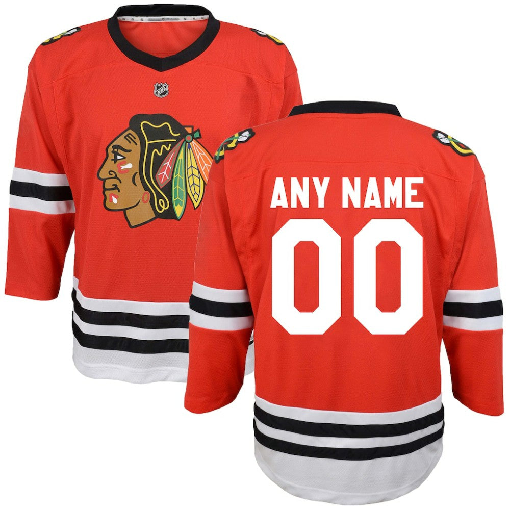 Chicago Blackhawks Youth Replica Custom Jersey - Red | NHL near me