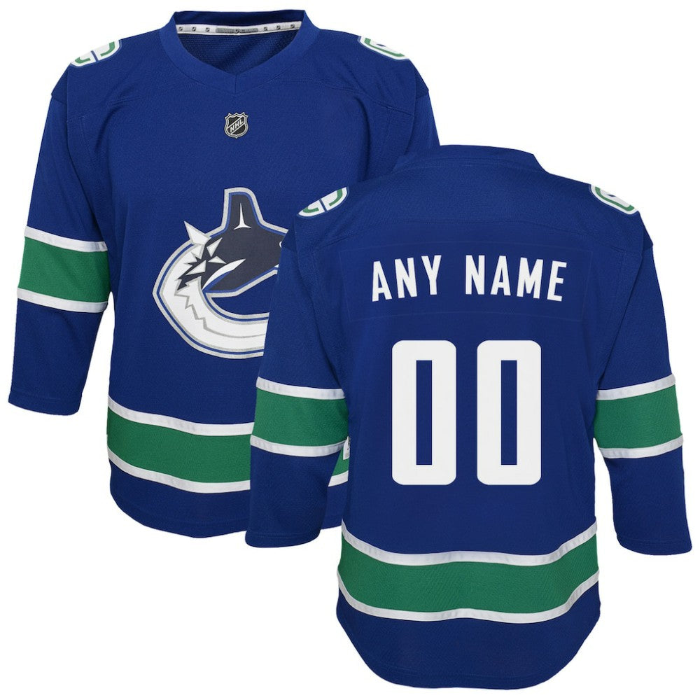 Vancouver Canucks Youth Replica Custom Jersey - Blue | NHL online