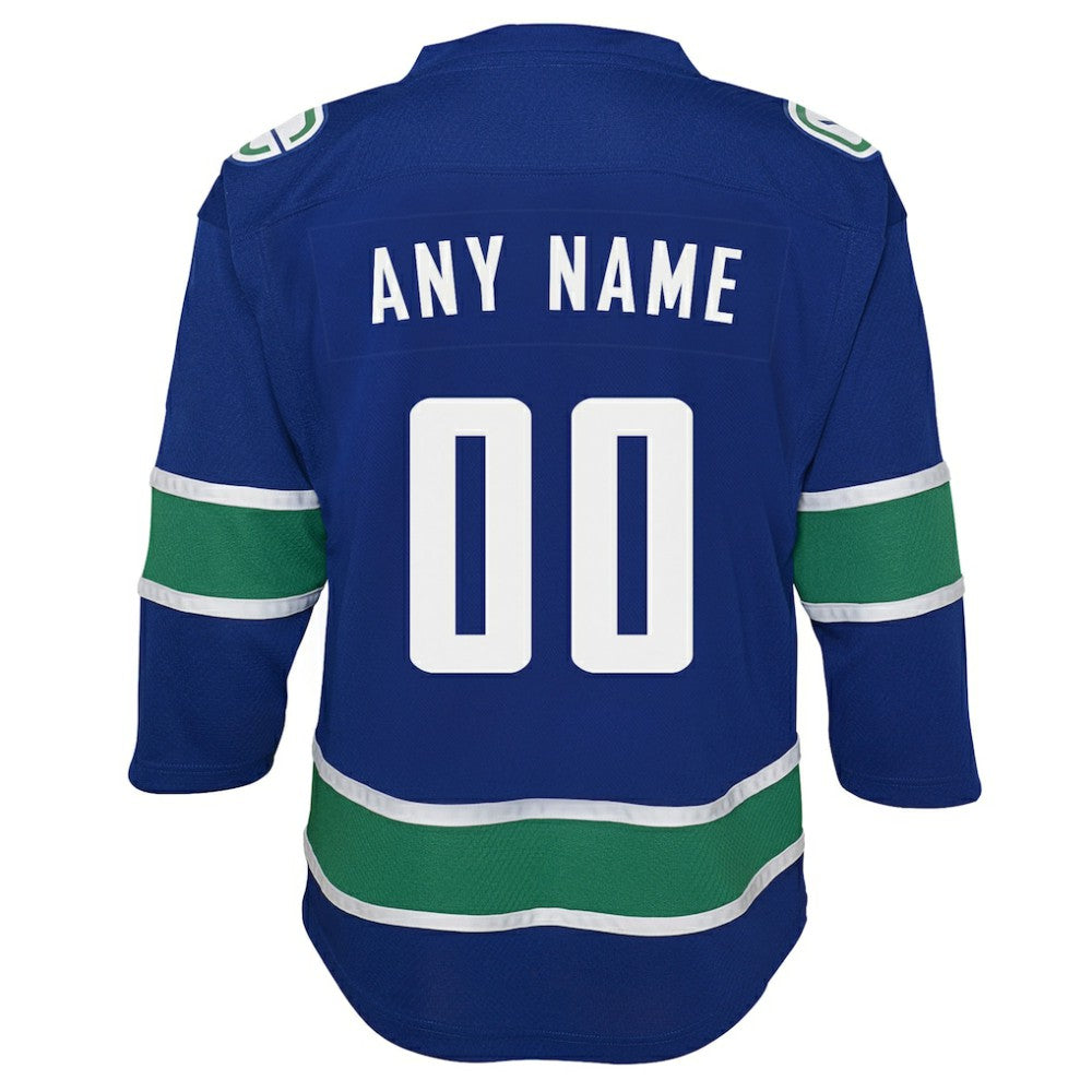 Vancouver Canucks Youth Replica Custom Jersey - Blue | NHL online