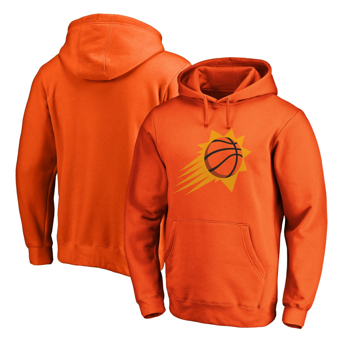 Fanatics Phoenix Suns Icon Primary Logo Fitted Pullover Hoodie Orange