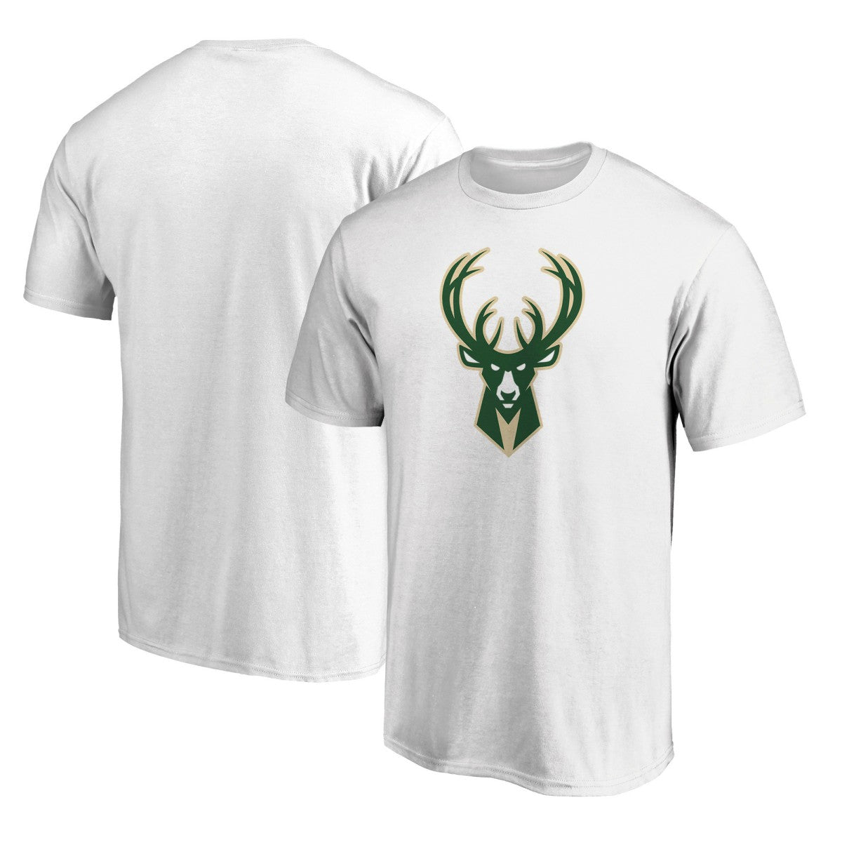 Fanatics Milwaukee Bucks Primary Team Logo T-Shirt White