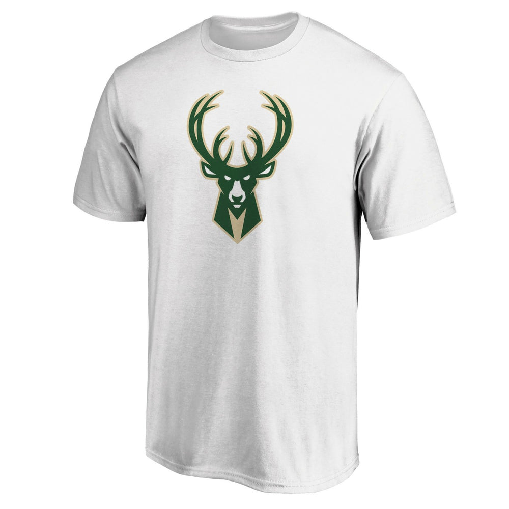 Fanatics Milwaukee Bucks Primary Team Logo T-Shirt White
