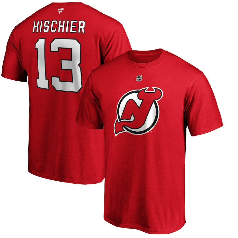 Nico Hischier New Jersey Devils Fanatics Authentic Stack Player Name & Number T-Shirt - Red | Fanatics Clearance
