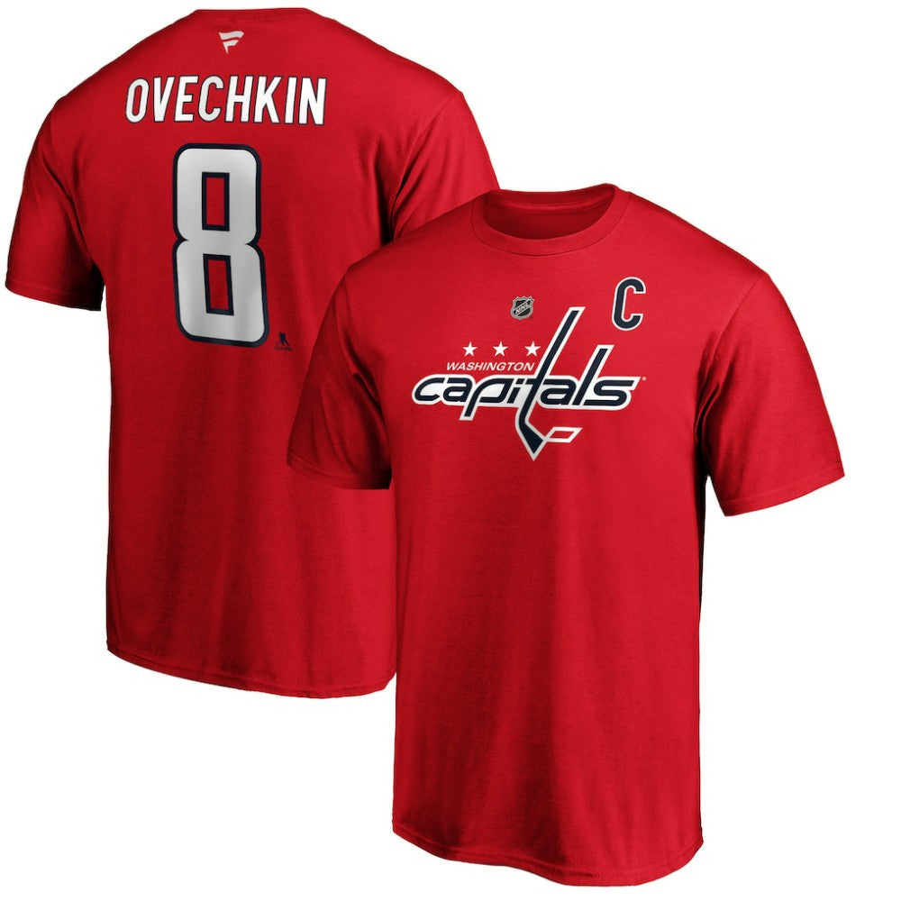 Alexander Ovechkin Washington Capitals Fanatics Authentic Stack Player Name & Number T-Shirt - Red | Fanatics online