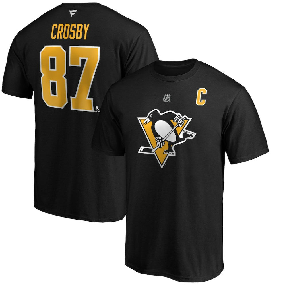 Sidney Crosby Pittsburgh Penguins Fanatics Authentic Stack Player Name & Number T-Shirt - Black | Fanatics near me