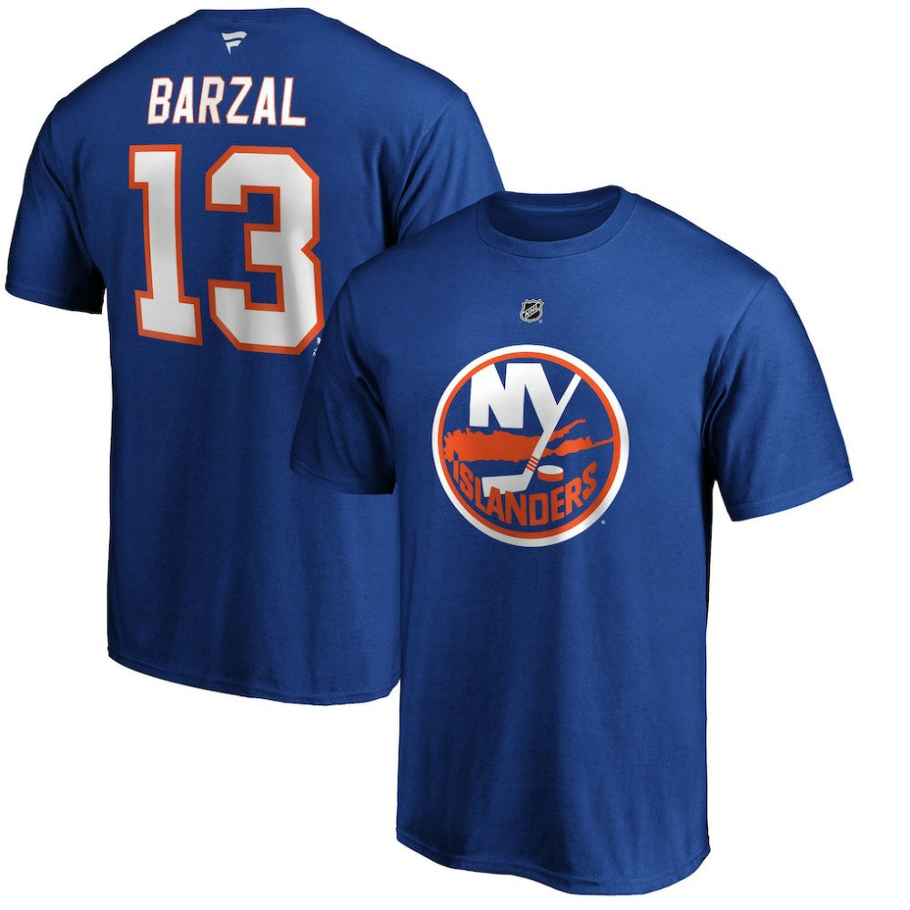 Mathew Barzal New York Islanders Fanatics Authentic Stack Player Name & Number T-Shirt - Royal | Fanatics online