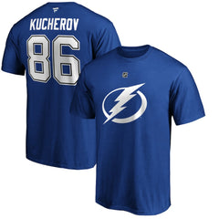 Nikita Kucherov Tampa Bay Lightning Fanatics Authentic Stack Player Name & Number T-Shirt - Blue | Fanatics Clearance