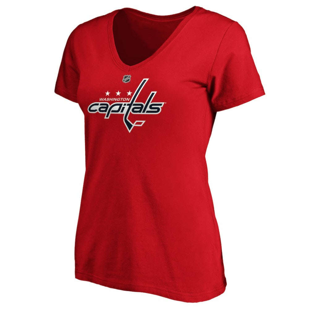 Tom Wilson Washington Capitals Fanatics Women's Authentic Stack Name & Number V-Neck T-Shirt - Red | Fanatics discount