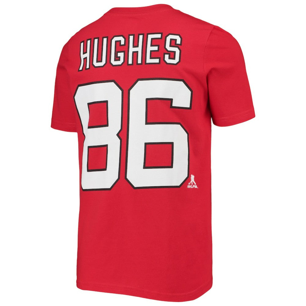 Jack Hughes New Jersey Devils Youth Player Name & Number T-Shirt - Red | NHL discount
