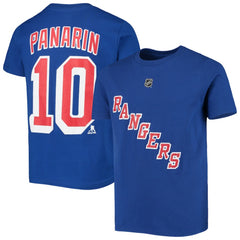 Artemi Panarin New York Rangers Youth Player Name & Number T-Shirt - Blue | NHL Lifestyle