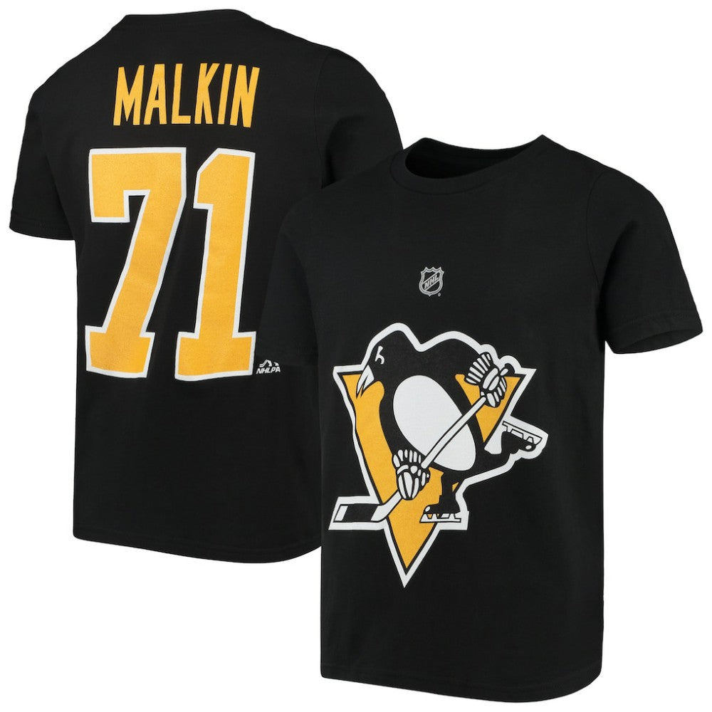 Evgeni Malkin Pittsburgh Penguins Youth Player Name & Number T-Shirt - Black | NHL near me