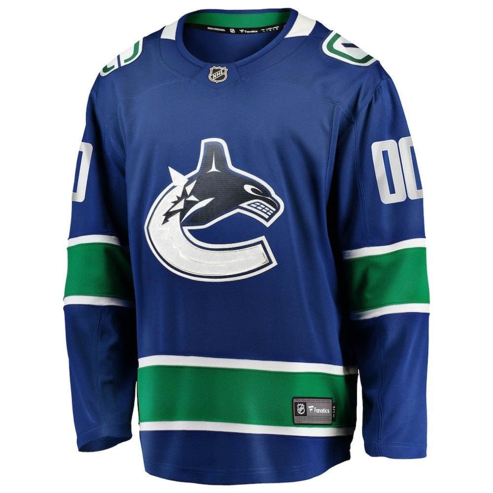 Vancouver Canucks Fanatics Home Team Breakaway Custom Jersey - Blue | Fanatics on sale