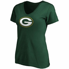 Green Bay Packers Women's Primary Logo V-Neck T-Shirt - Green - Fanatics