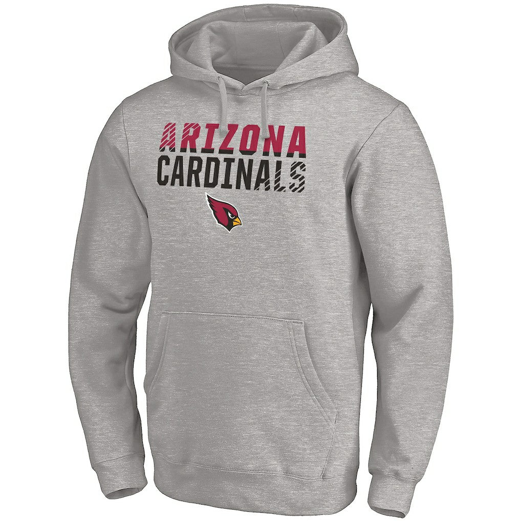Arizona Cardinals Fade Out Fitted Pullover Hoodie - Heather Gray - Fanatics