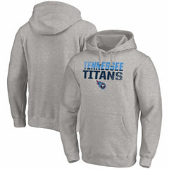 Tennessee Titans Fade Out Fitted Pullover Hoodie - Heather Gray - Fanatics