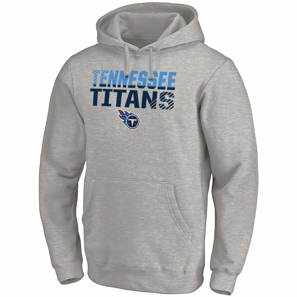 Tennessee Titans Fade Out Fitted Pullover Hoodie - Heather Gray - Fanatics