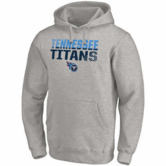 Tennessee Titans Fade Out Fitted Pullover Hoodie - Heather Gray - Fanatics