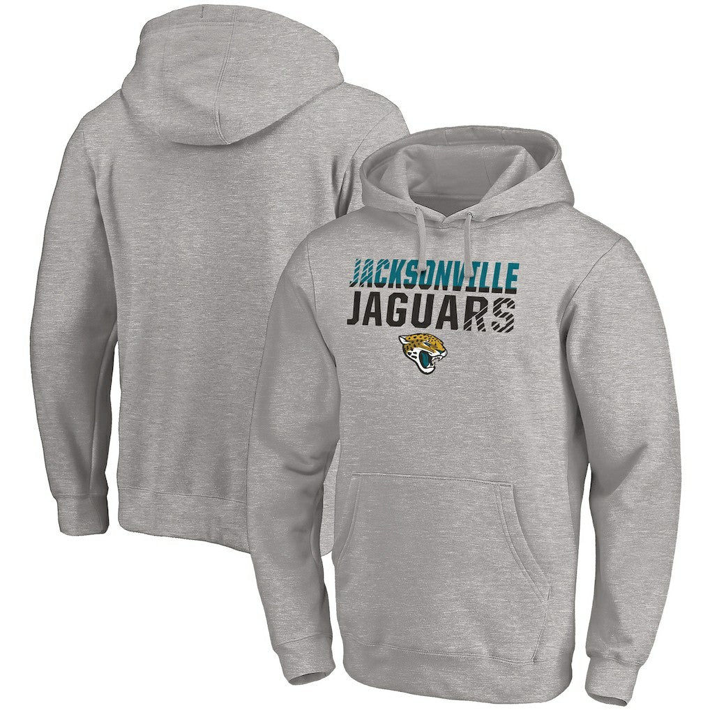 Jacksonville Jaguars Fade Out Fitted Pullover Hoodie - Heather Gray - Fanatics