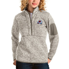 Colorado Avalanche Antigua Women's Fortune Half-Zip Sweatshirt - Oatmeal | NHL discount