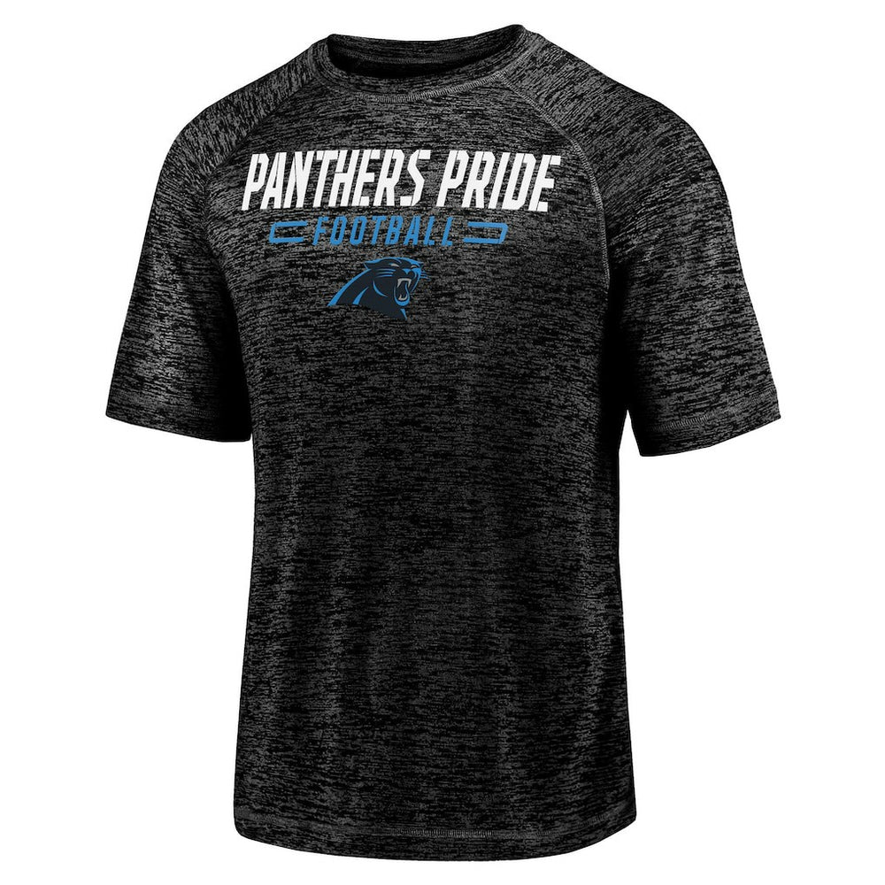 Carolina Panthers Nickname Wordmark Raglan Space Dye T-Shirt - Black - Fanatics