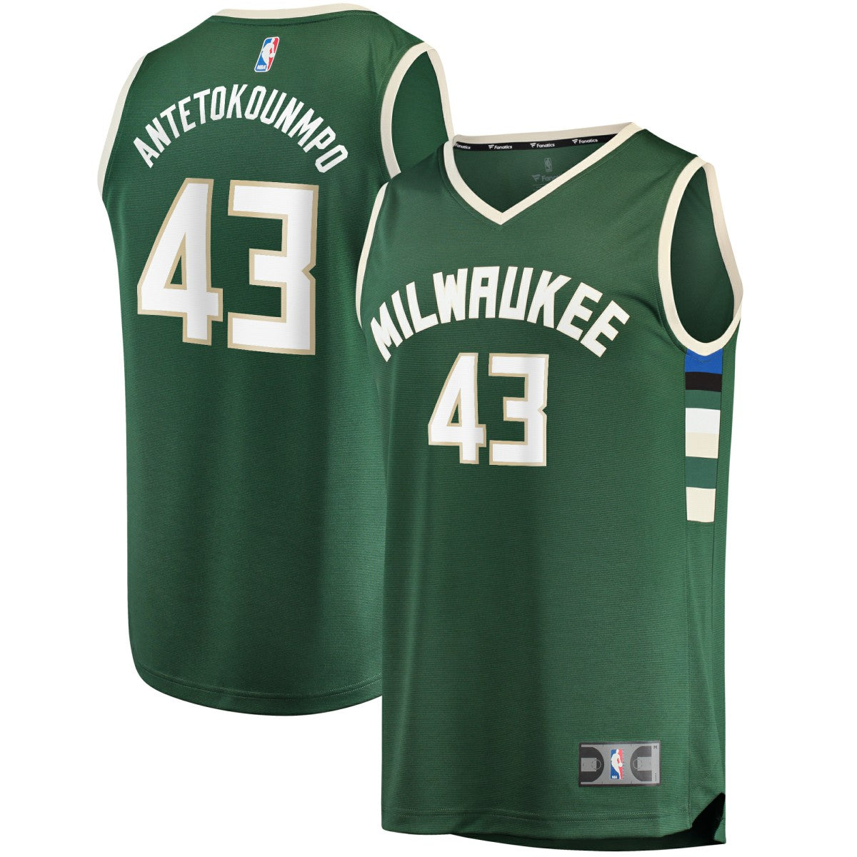 Fanatics Thanasis Antetokounmpo Milwaukee Bucks Fast Break Replica Player Jersey Icon Edition Hunter Green