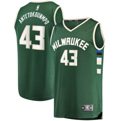 Fanatics Thanasis Antetokounmpo Milwaukee Bucks Fast Break Replica Player Jersey Icon Edition Hunter Green