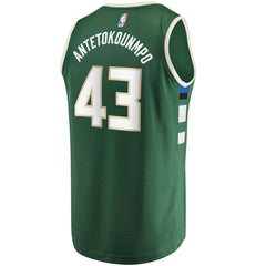 Fanatics Thanasis Antetokounmpo Milwaukee Bucks Fast Break Replica Player Jersey Icon Edition Hunter Green