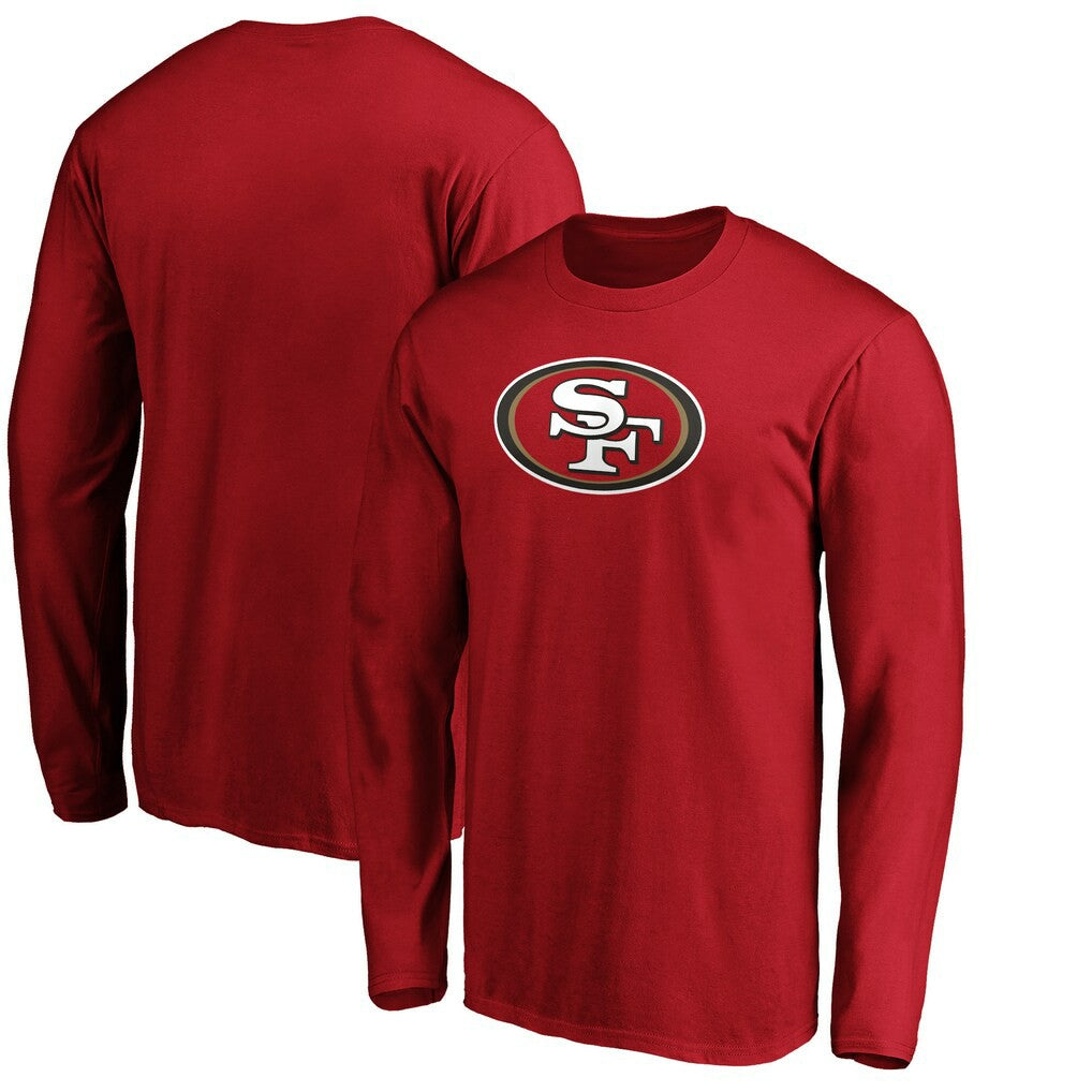 San Francisco 49ers Team Lockup Long Sleeve T-Shirt - Scarlet - Fanatics
