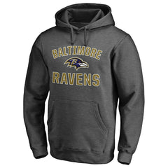 Baltimore Ravens Big & Tall Victory Arch Logo Pullover Hoodie - Heathered Charcoal - Fanatics