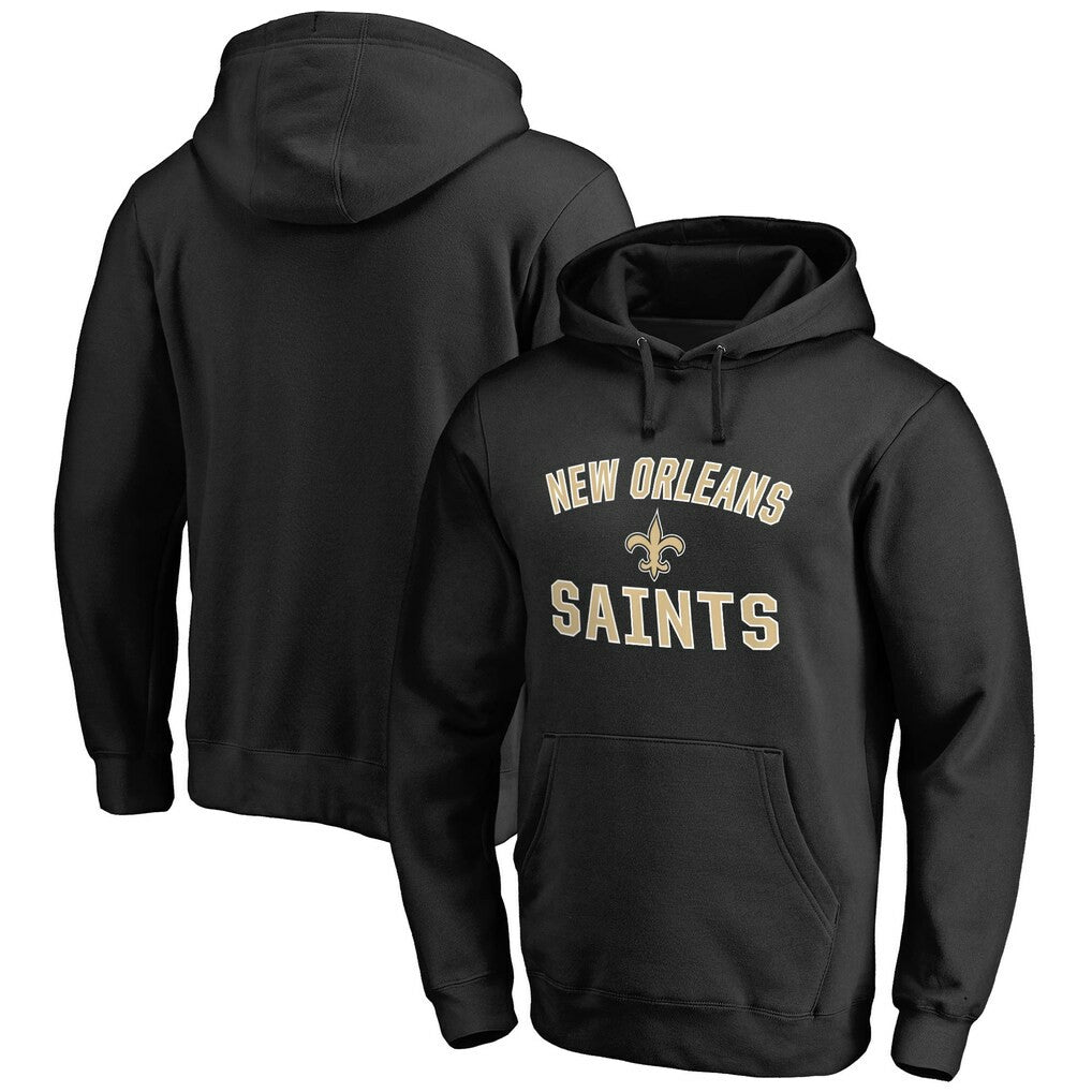 New Orleans Saints Victory Arch Team Fitted Pullover Hoodie - Black - Fanatics