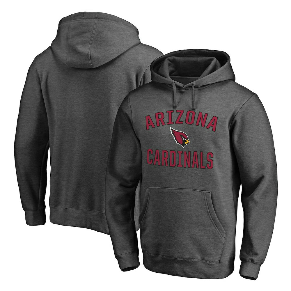 Arizona Cardinals Victory Arch Team Fitted Pullover Hoodie - Heather Charcoal - Fanatics