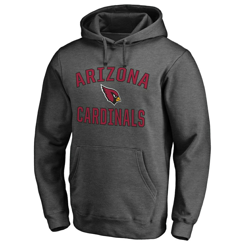 Arizona Cardinals Victory Arch Team Fitted Pullover Hoodie - Heather Charcoal - Fanatics