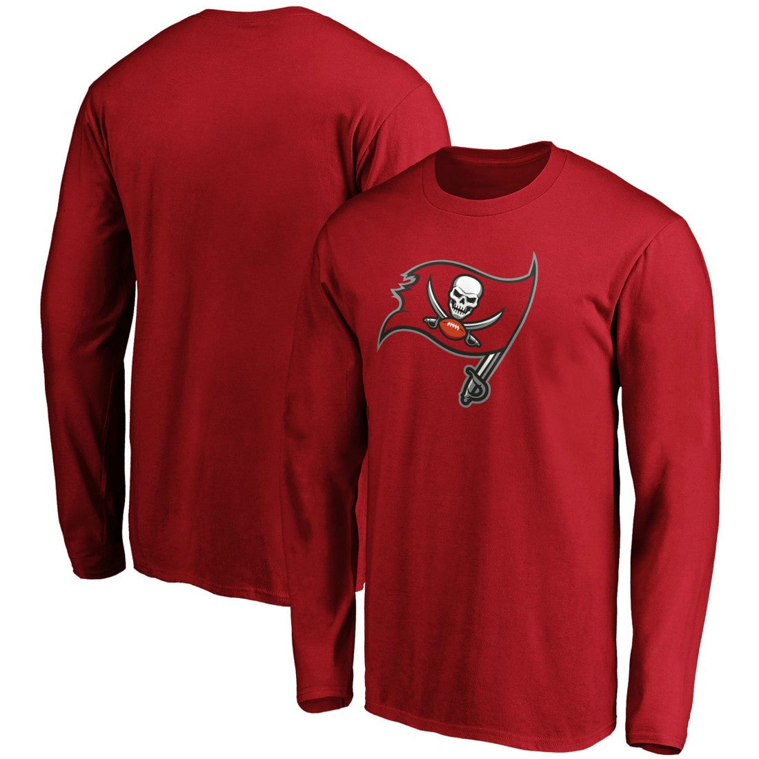 Tampa Bay Buccaneers Primary Logo Long Sleeve T-Shirt - Red - Fanatics