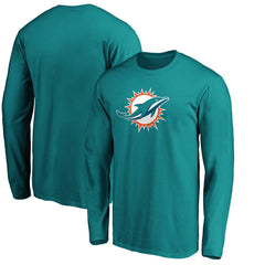 Miami Dolphins Primary Logo Long Sleeve T-Shirt - Aqua - Fanatics