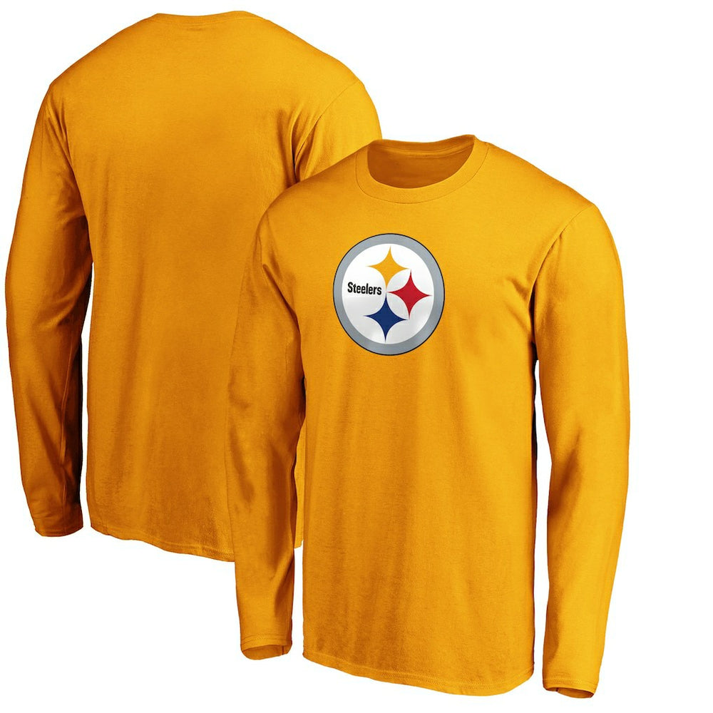 Pittsburgh Steelers Primary Logo Long Sleeve T-Shirt - Gold - Fanatics