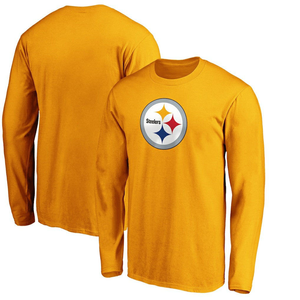 Pittsburgh Steelers Primary Logo Long Sleeve T-Shirt - Gold - Fanatics