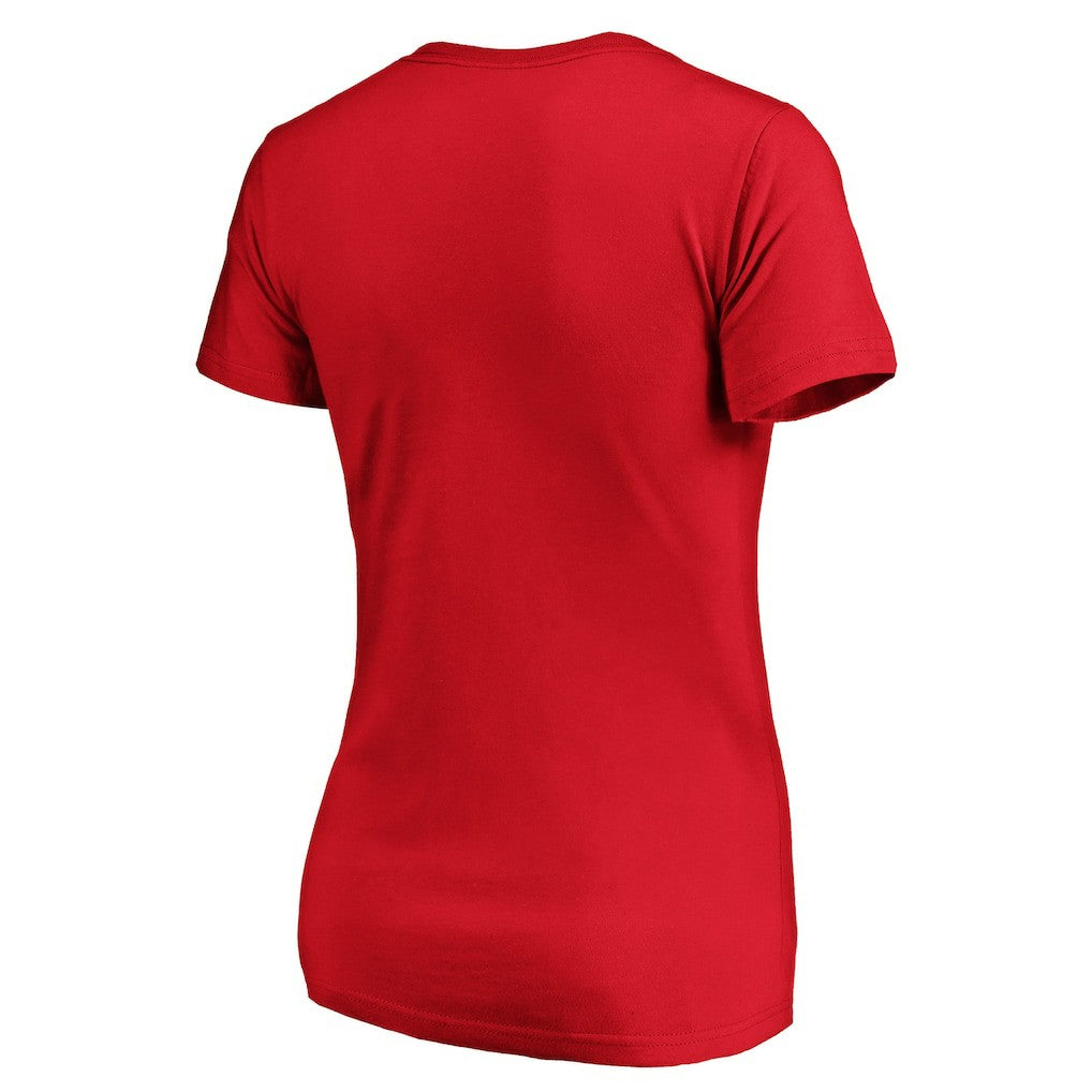 Kansas City Chiefs Women's Iconic Script State V-Neck T-Shirt - Red - Fanatics