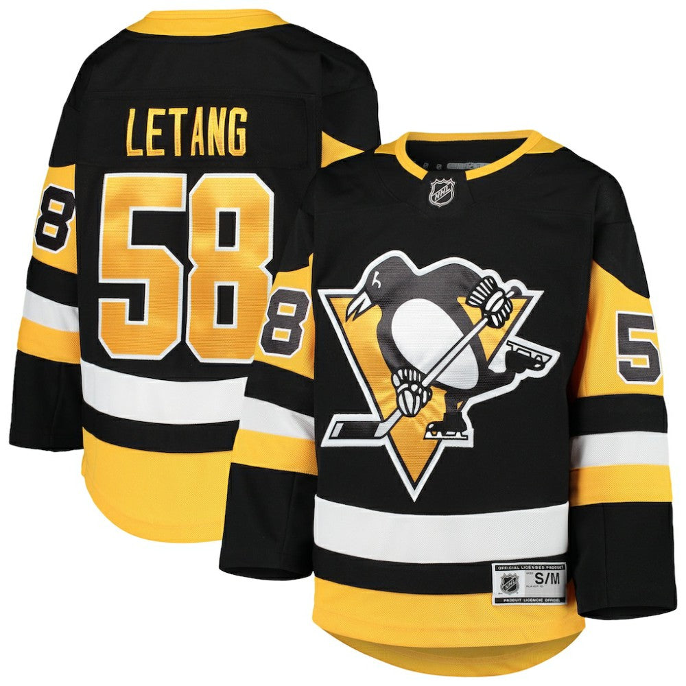 Kris Letang Pittsburgh Penguins Youth Premier Player Jersey - Black | NHL Lifestyle
